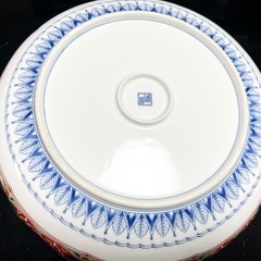 【決まりました】未使用　前畑陶器　庫山窯　美濃焼　染錦花鳥　大皿　盛り皿の画像