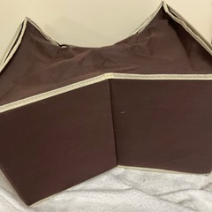 ☺️折畳式収納ボックス  縦30✖️横38✖️h28cm  こげ茶色の画像