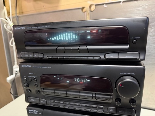 KENWOOD ミニコンポ ALLORA CD6連チェンジャー リモコン付属 動作確認済 訳あり システムコンポ 中古品 ③