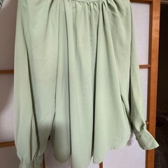 ミントグリーンブラウスの画像