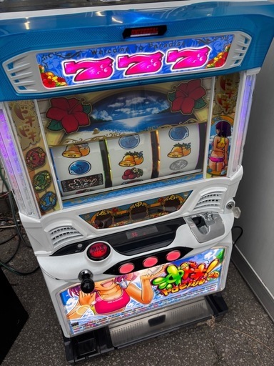 良品 ユニバーサルブロス 5号機 沖ドキ！トロピカル コイン不要機付き パチスロ実機
