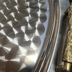 ステンレストレー おぼん 昭和レトロの画像