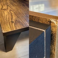 ヴィンテージ風 木目こたつテーブル（動作確認済・80×60cm）の画像