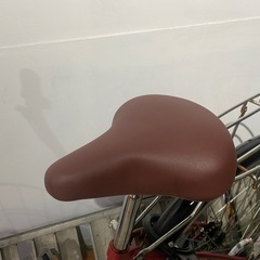 【リアタイヤ新品！】26インチLEDオートライト自転車　シングルギア　ボルドーの画像