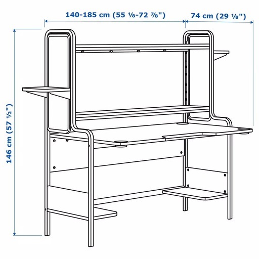 【美品】IKEA  FREDDE ゲーミングデスク
