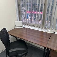 (幅140cm)オフィスデスク、チェアセット×3セットの画像