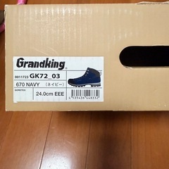 Grandking GK72 ネイビー 24.0cm EEEの画像