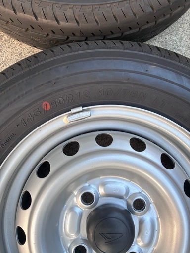 ダイハツ純正ハイゼットスチールホイールサマータイヤセット