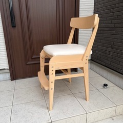 美品　カリモク家具　学習チェア　椅子　木製　オークの画像