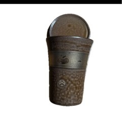 陶器製 湯呑み コップ ビアグラス蓋付き 5個セット 和食器 まとめ売りの画像