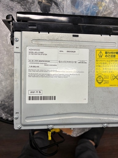 KENWOOD 彩速MDV-D708BT カーナビ 2021年製