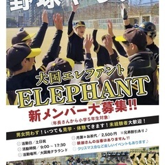 大阪市浪速区　野球進入部員大募集！！の画像