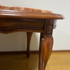 大理石 猫脚 センターテーブル アンティーク ビンテージの画像