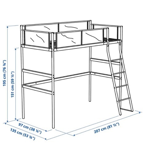 【3/28まで】IKEA　②イケア　VITVAL　ヴィトヴァル　ロフトベット