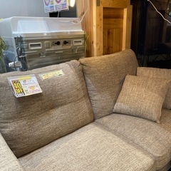 配達可【3人掛けソファ】【ベージュ】クリーニング済み【管理番号0320】知の画像