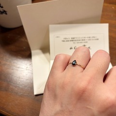 （アガット）K10 華奢オニキスリングの画像