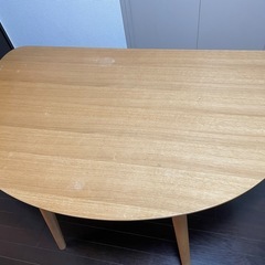半円　ダイニングテーブル　ナチュラルの画像