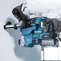 マキタ 20mm 集塵システム付き　
充電式ハンマードリル HR010GRDXV フルセット　バッテリー2個　40Vmax 急速充電器　無線連動機能付 Makitaの画像