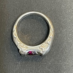 PX-G JELLY FISH シルバーリング 13号 925刻印 ストーン装飾の画像