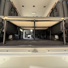 【ハイエース200系 ワゴンGL】ラゲッジラック ベッドキット DIY 4列目跳ね上げ対応の画像