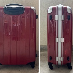 中古◆大型スーツケース◆赤◆約51×26×76cmの画像