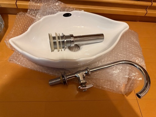 洗面ボウル 陶器 オンカウンタータイプとセット