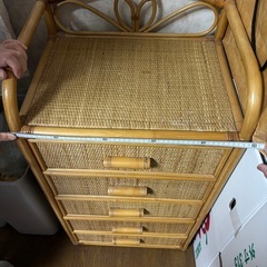 藤の引き出し　チェストの画像