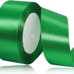 【新品】ラッピング サテン リボン 長さ22メートル 40mm グリーン 縦長22Mサテンリボン 手芸 手作り ギフトラッピング用リボン 緑色の画像