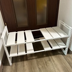 シンク下収納　伸縮ラックの画像