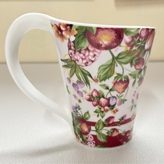 未使用◆スパイラルマグカップ◆らせん状◆花柄の画像