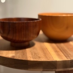 木製汁椀 2個セットの画像
