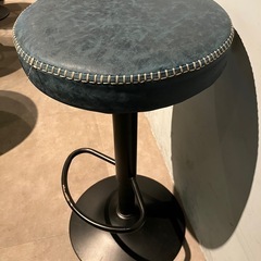 カウンターチェア 6脚 ブルー　バーチェア ハイスツール おしゃれ 椅子 スツール 丸椅子 店舗 レザー 北欧 レトロ ヴィンテージ  回転式 昇降式 チェアー カフェ風 イス カウンタースツール バーチェアの画像