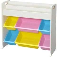 子供用 本棚 おもちゃ入れの画像