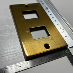 FRONVILLE HOME (真鍮) アンティークスイッチプレート 2口用の画像