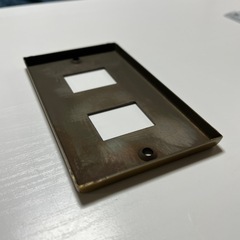 FRONVILLE HOME (真鍮) アンティークスイッチプレート 2口用の画像