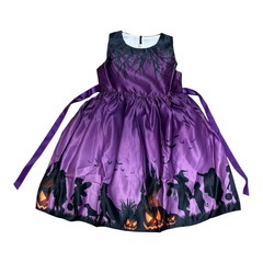 ハロウィン 140フレアドレス 帽子付き 2点セット 仮装 コスプレの画像