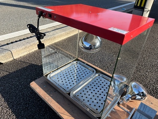 ■中古品 キプロスター 業務用フードケース PRO-2FG-C 保温ショーケース フードウォーマー 450ｘ330ｘ460ｍｍ 厨房 
