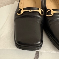 GUCCI ブラック ローファー スクエアトゥ　パンプスの画像
