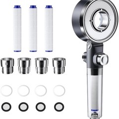 シャワーヘッド 塩素除去 極細水流 80%節水 マイクロナノバブル 高水圧 軽量の画像