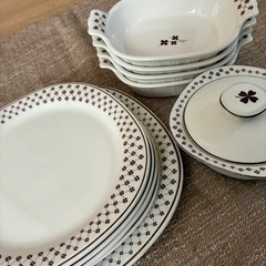 Noritake ノリタケ 食器セットプレートグラタン皿日本製 食洗機対応レトロの画像