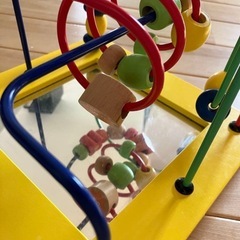 知育玩具 ミラー付き木製ボールスパイラルの画像