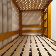 新品未使用 2段ベッド 天然木 配送可 早い方優先の画像