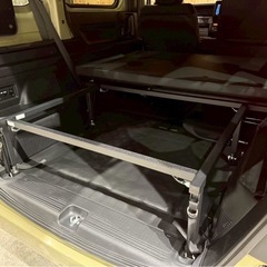 N-VAN用 ベッドキット MGR Customs レザー 無段階調整 車中泊 美品 引取限定の画像