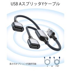 新品　　　　パワースプリッタアダプター、USB Y字 二又の画像