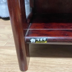 karimoku　カリモク スリッパラック マガジンラック 昭和レトロ 木製ラック 花台 飾り棚 シェルフ シューズラックの画像