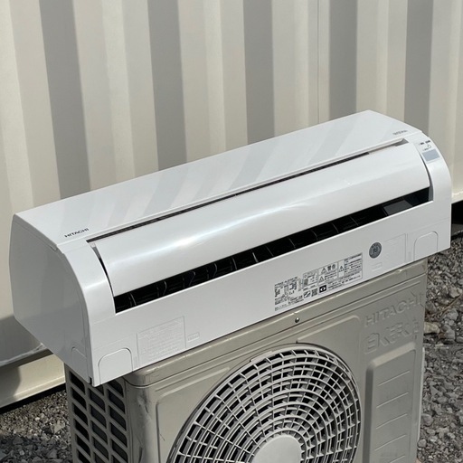 取付け可 ! !◇日立 エアコン 8畳用 2018年製 単相100V 白くまくん ソフト除湿RAS-AJ25H③ 洗浄済み ! 保証付