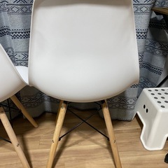 nafco　ナフコ ダイニングチェア チェア ドロップ ホワイト 2脚セットの画像