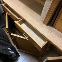 【無料】食器棚・キャビネット｜大型木製収納｜引き取り限定 の画像
