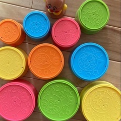 アンパンマン 積み重ねカップ　知育玩具の画像