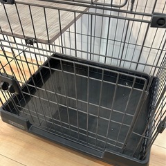 アイリスオーヤマ 猫 ケージ 2段 ハンモック付き マットグレー 幅69×奥行54.5×高さ115cm ‎PMCC115Hの画像